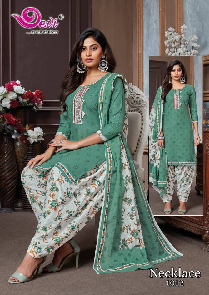 Devi Necklace Patiyala Vol 1 Regular Wear Wholesale Cotton Readymade Dress
